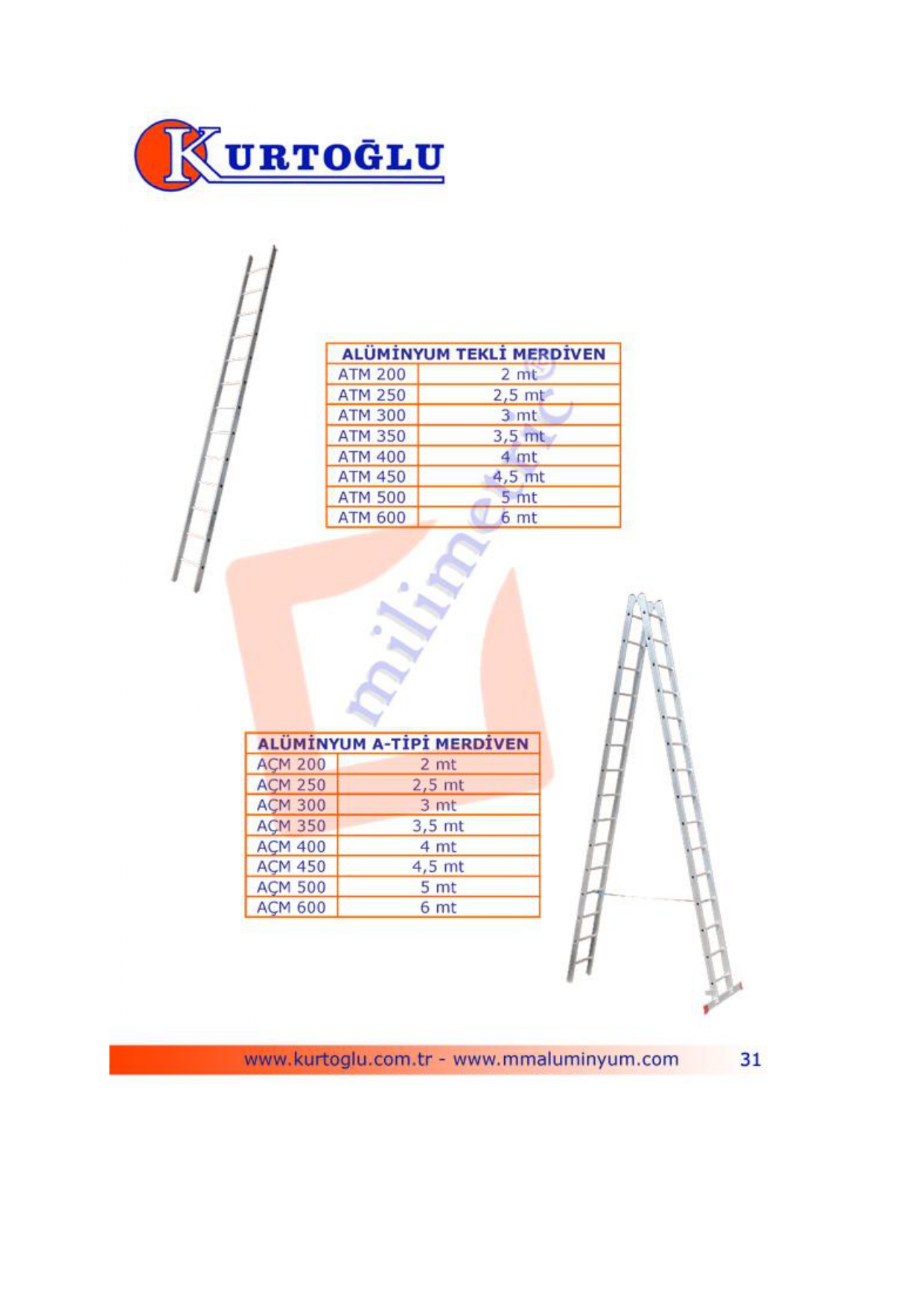 Aluminium stairs